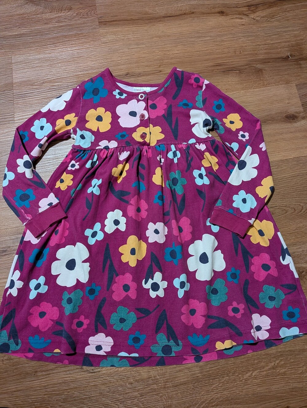 Hanna Andersson Long Sleeve Floral Dress 6-7